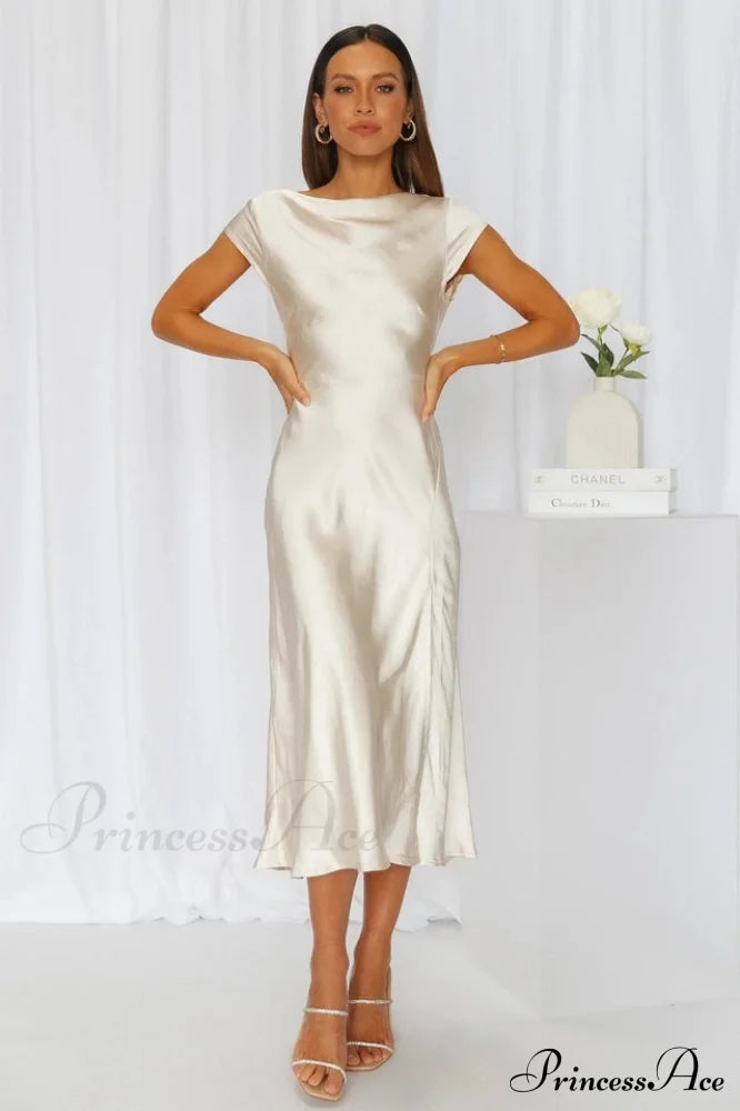 Get In Formation Charming Satin Midi Dress image 9