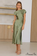 Get In Formation Charming Satin Midi Dress image 5