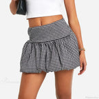 Gingham Bubble Plaid Style Skirt image 3