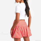 Gingham Bubble Plaid Style Skirt image 2