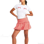 Gingham Bubble Plaid Style Skirt image 6
