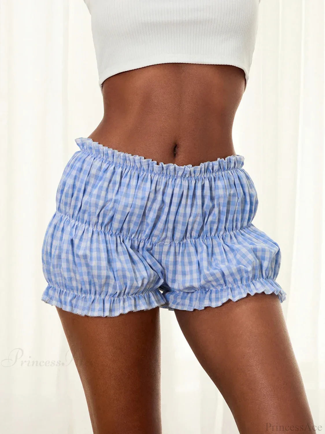 Gingham Frill Hem Bloomer Short image 1