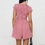 Gingham Smocked Babydoll Mini Dress image 3
