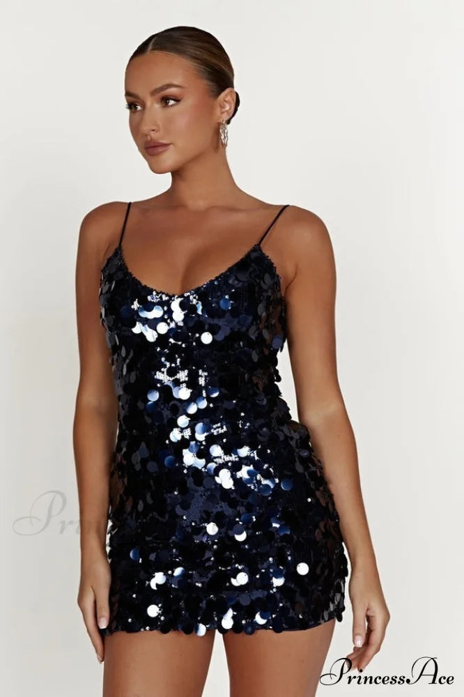 Giselle Disc Stylish Sequin Mini Dress image 4