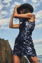 Giselle Disc Stylish Sequin Mini Dress image 1
