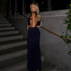 Glitter Backless Maxi Dress image 4