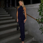 Glitter Backless Maxi Dress image 3