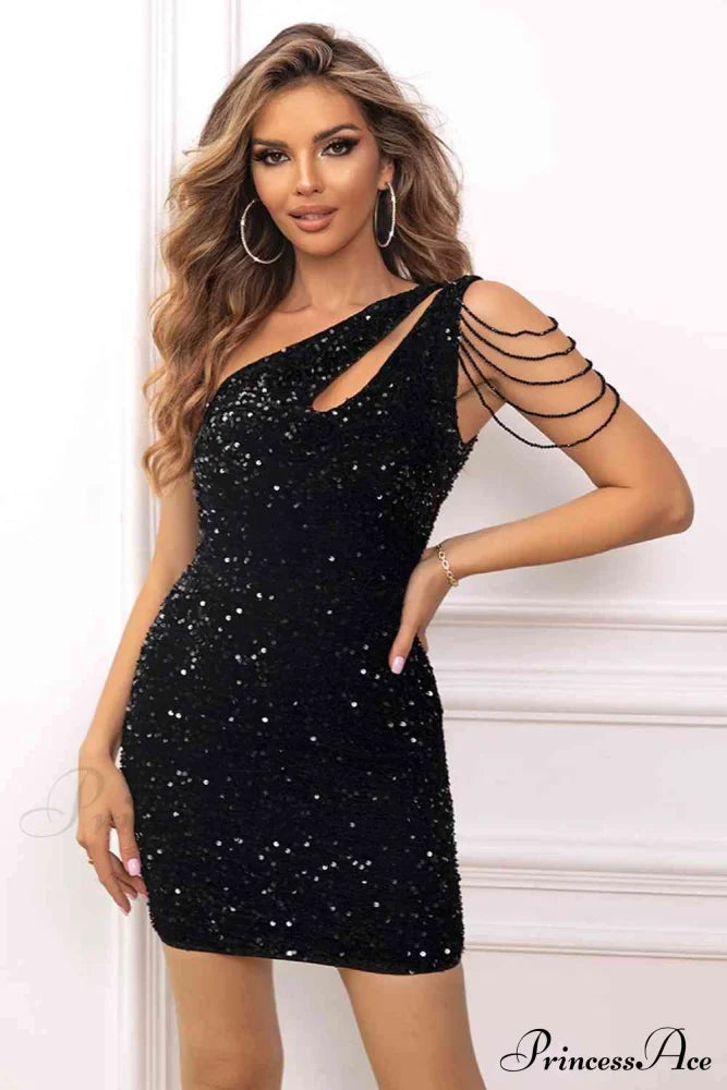 Glitter Gala Stylish Bodycon Mini Dress image 5
