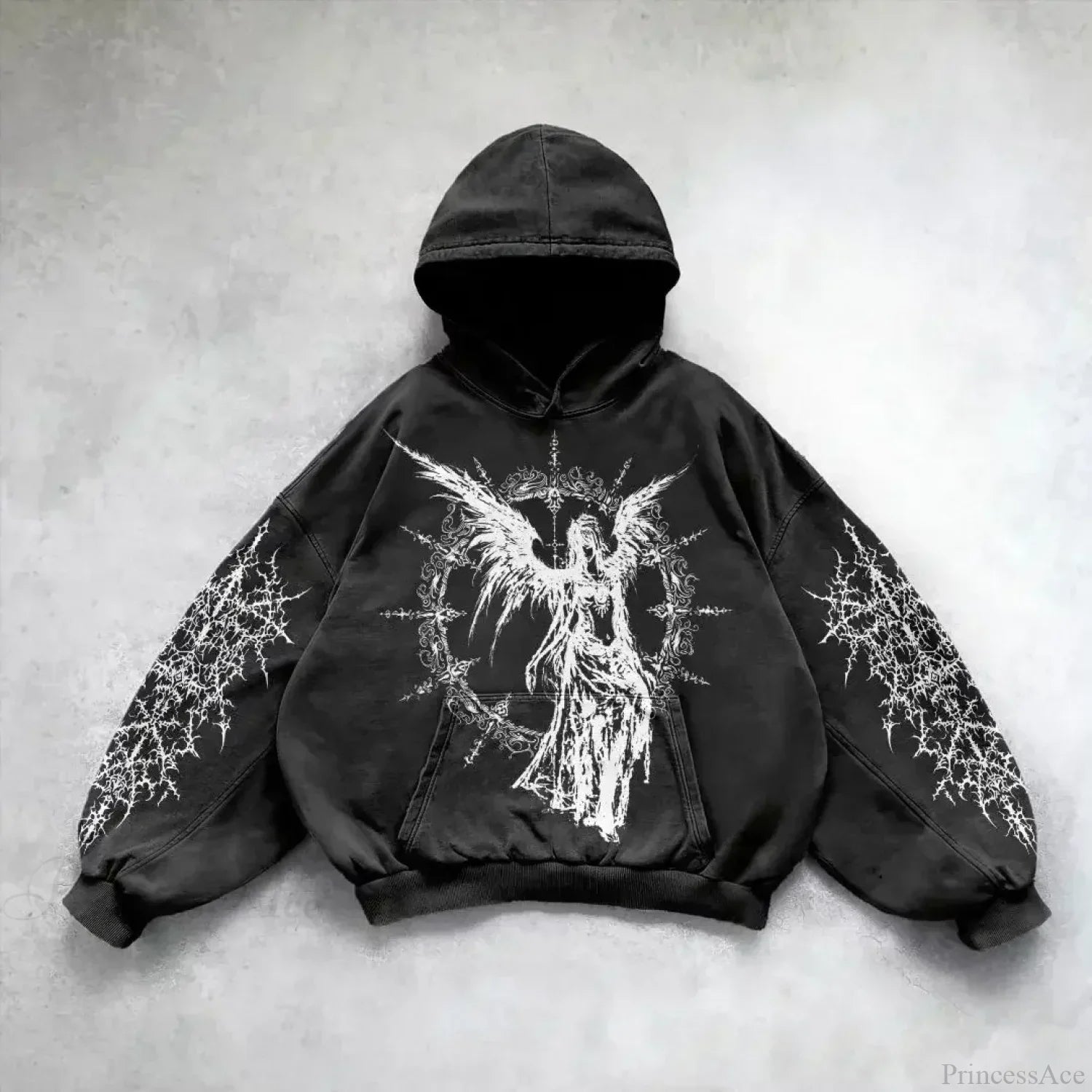 Goddess Pattern Print Hoodie image 7