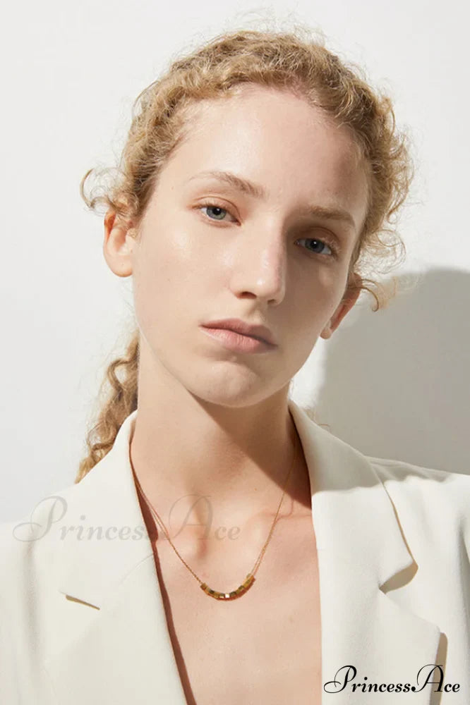 Gold Sugar Stylish Cube Necklace image 1