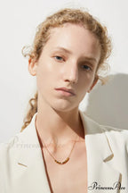 Gold Sugar Stylish Cube Necklace image 1