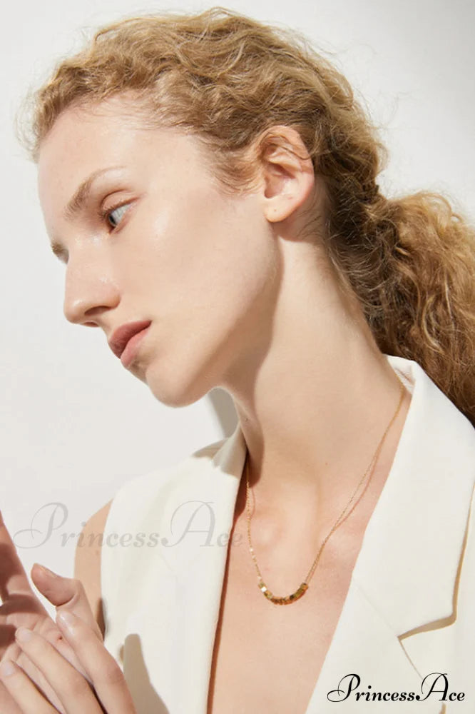 Gold Sugar Stylish Cube Necklace image 2