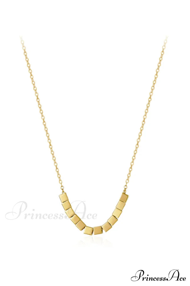 Gold Sugar Stylish Cube Necklace image 7