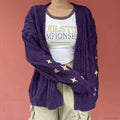 Golden Star Embroidery Button Cardigan image 1