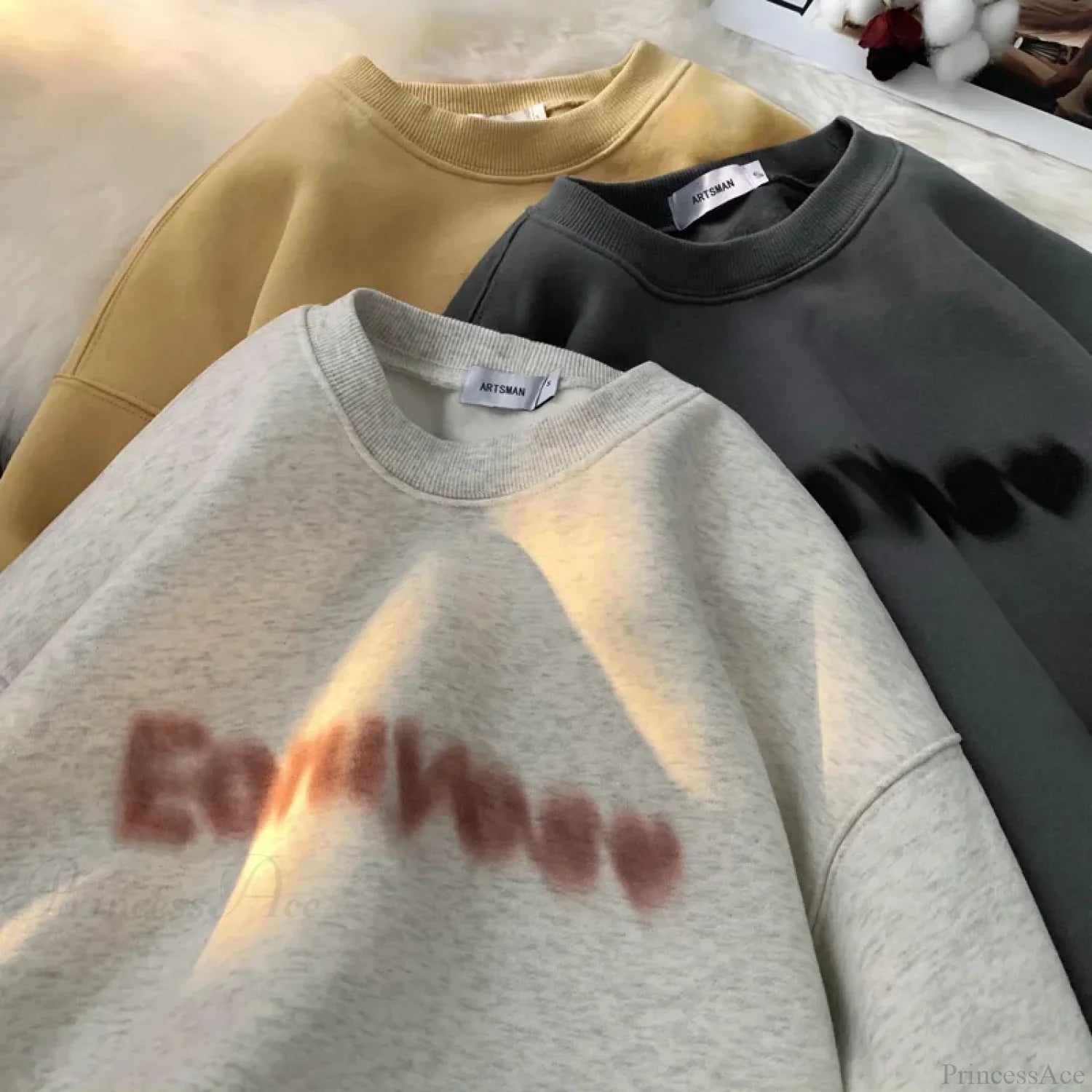 Goth Letter Print Cotton Sweatshirt image 2