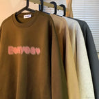 Goth Letter Print Cotton Sweatshirt image 3