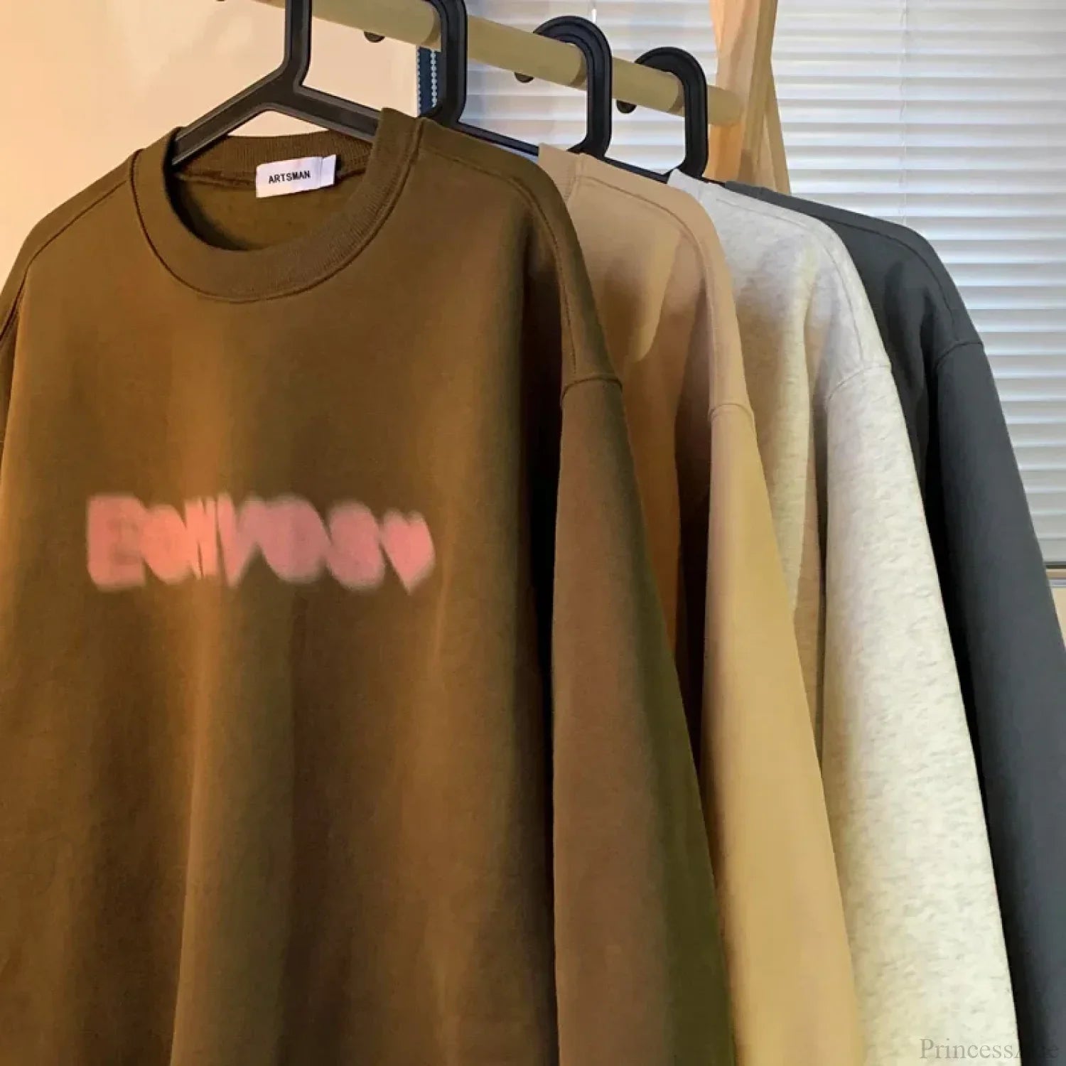 Goth Letter Print Cotton Sweatshirt image 3