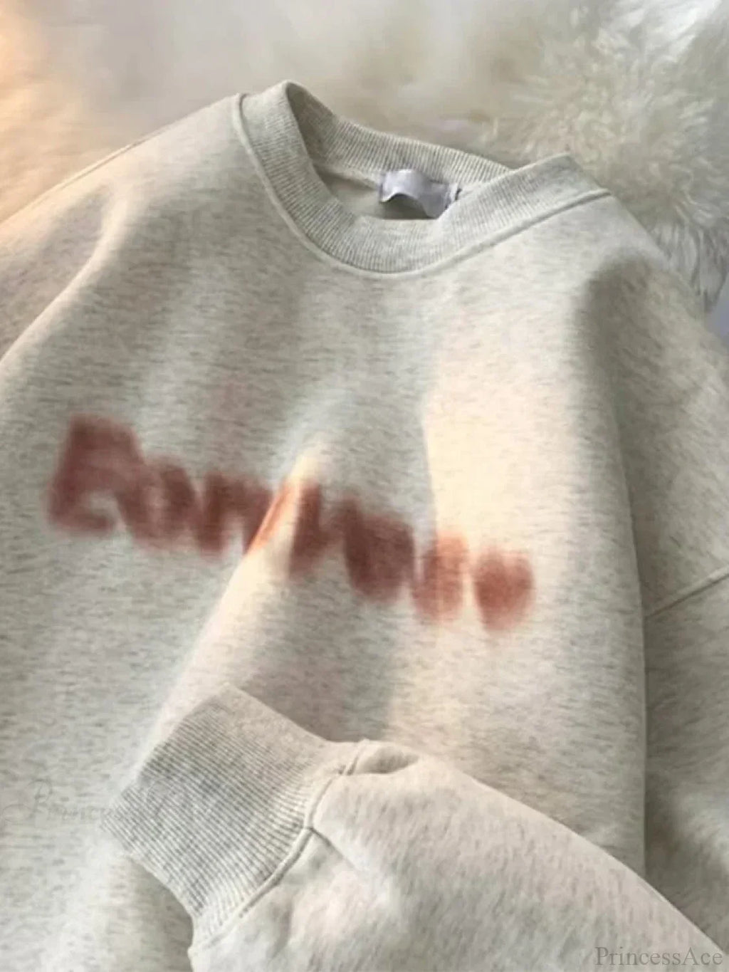 Goth Letter Print Cotton Sweatshirt image 7