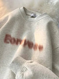 Goth Letter Print Cotton Sweatshirt image 7