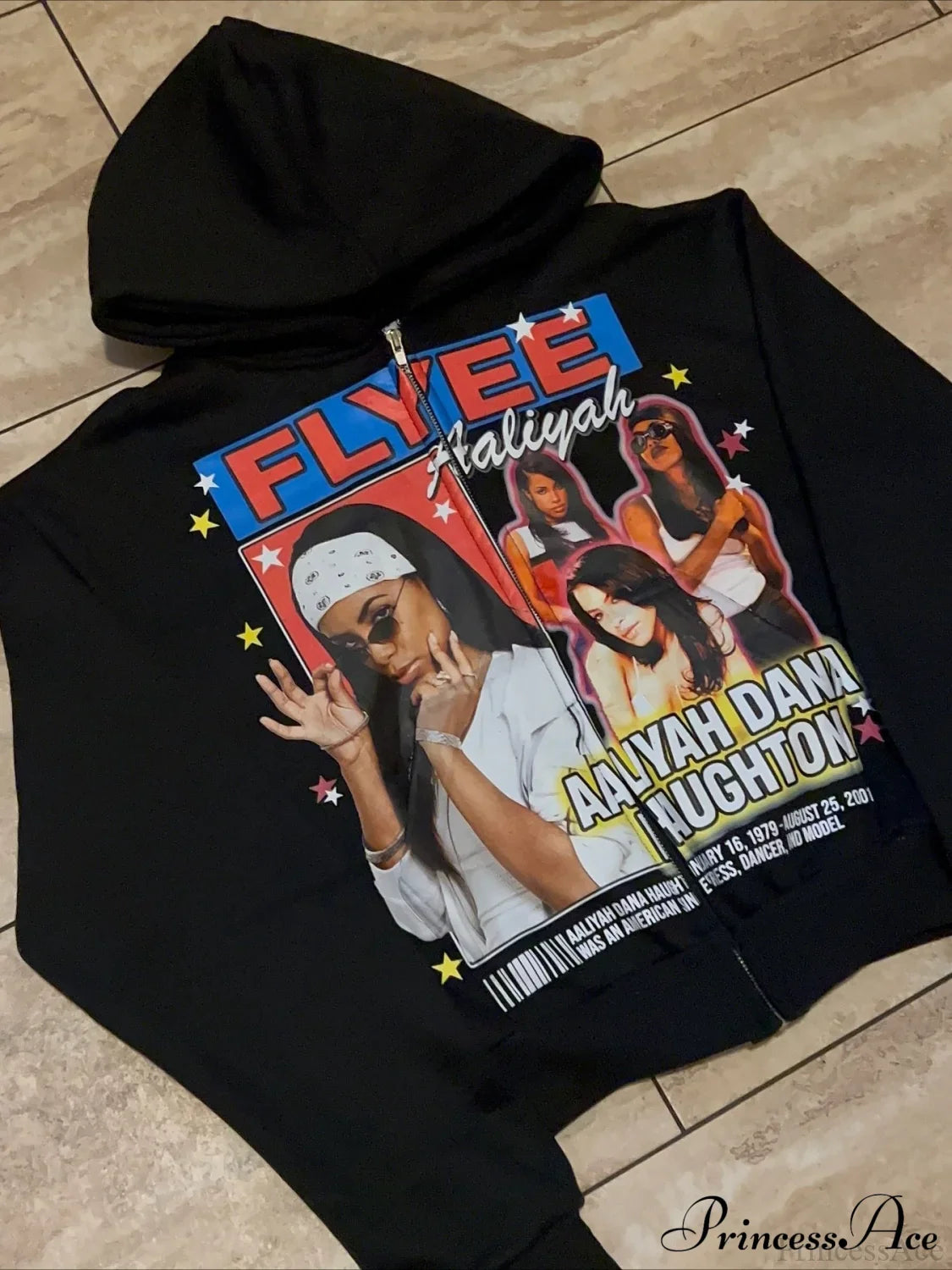 Goth Rock Character Print Loose Hoodie image 3