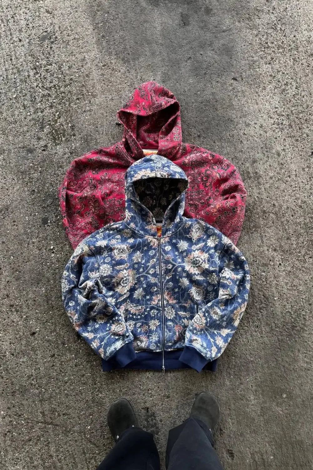Gothic Full Pattern Printed Zipper Hoodie image 3