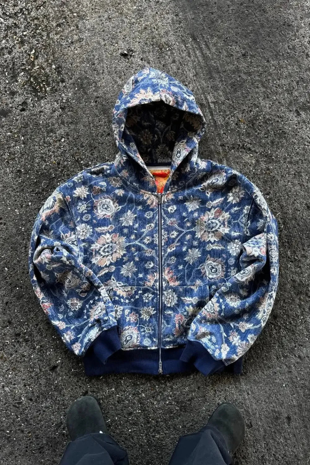 Gothic Full Pattern Printed Zipper Hoodie image 1