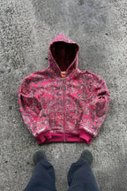 Gothic Full Pattern Printed Zipper Hoodie image 4