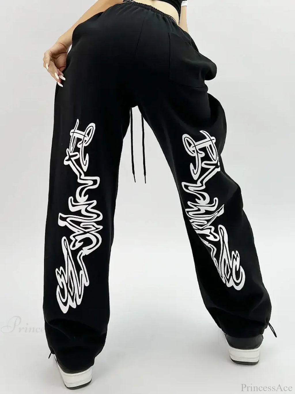 Gothic Hip Hop Grunge Black Jogging Pants image 4