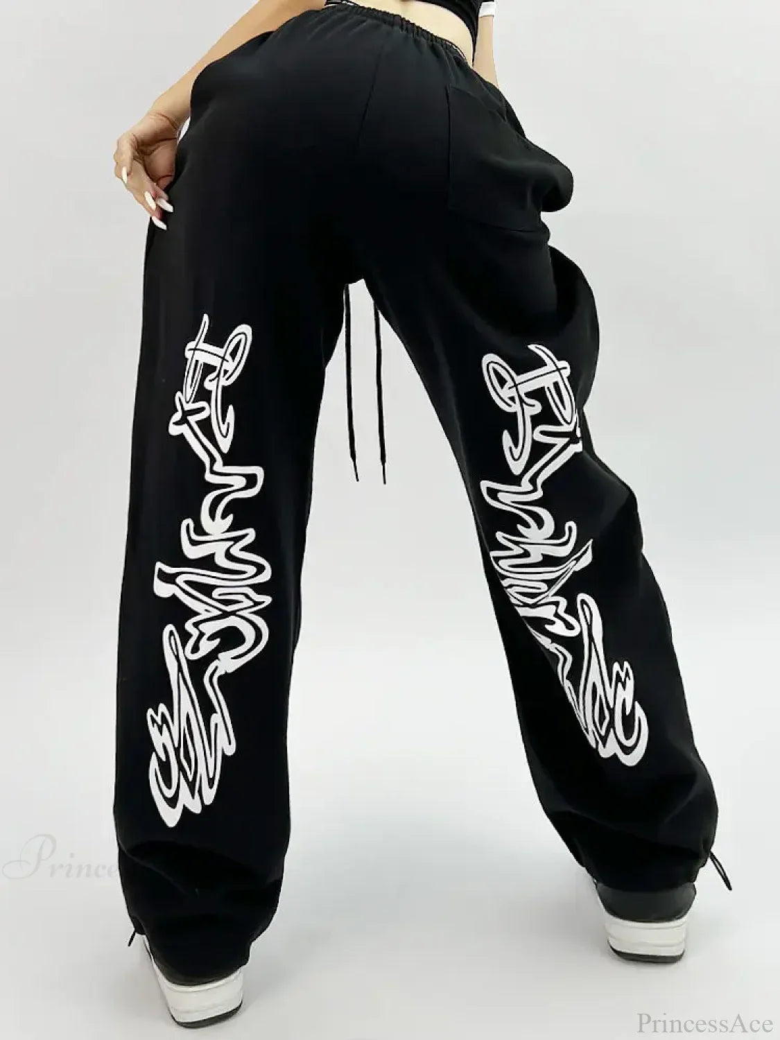 Gothic Hip Hop Grunge Black Jogging Pants image 4