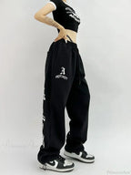 Gothic Hip Hop Grunge Black Jogging Pants image 5