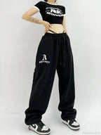 Gothic Hip Hop Grunge Black Jogging Pants image 3