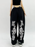 Gothic Hip Hop Grunge Black Jogging Pants image 1