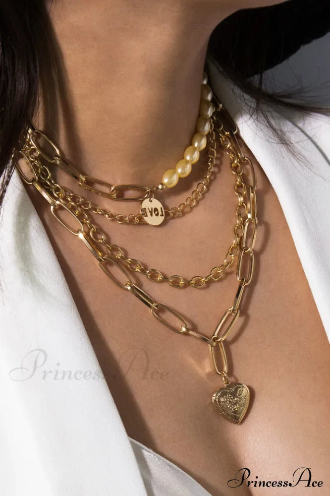 Gothic Layered Baroque Charming Pearl Chunky Chain Necklace image 7