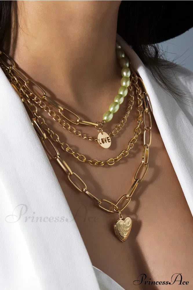 Gothic Layered Baroque Charming Pearl Chunky Chain Necklace image 6