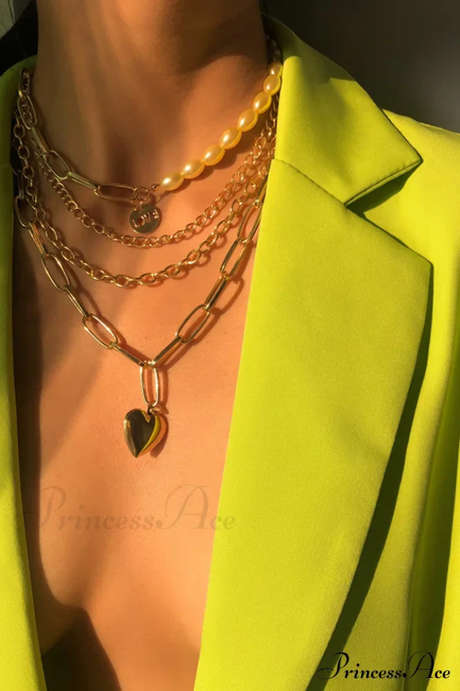 Gothic Layered Baroque Charming Pearl Chunky Chain Necklace image 3