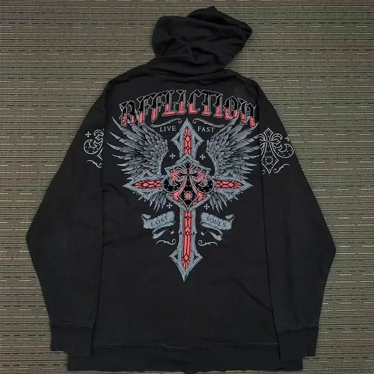 Gothic Letter Print Fall Hoodie image 13