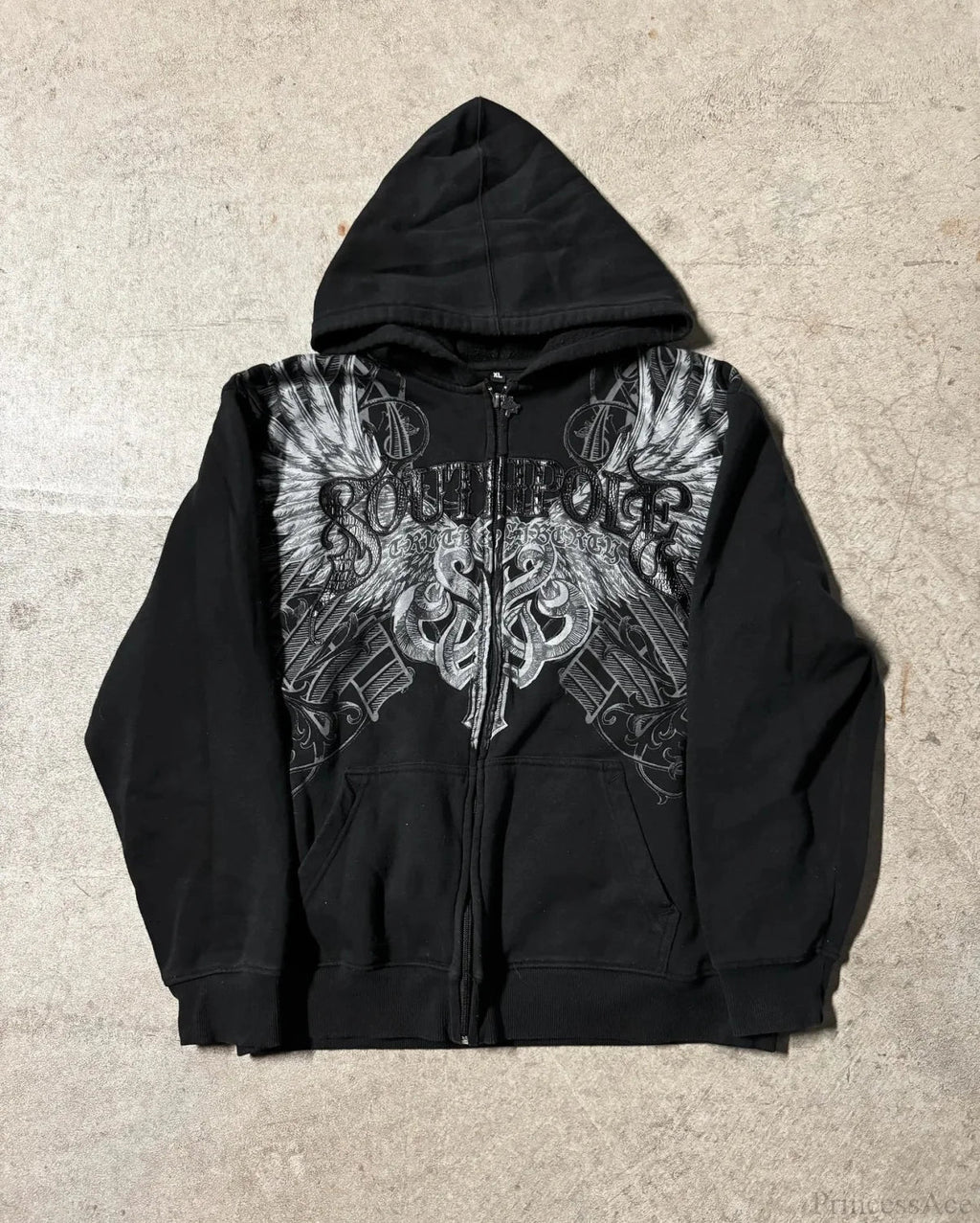Gothic Letter Print Fall Hoodie image 2