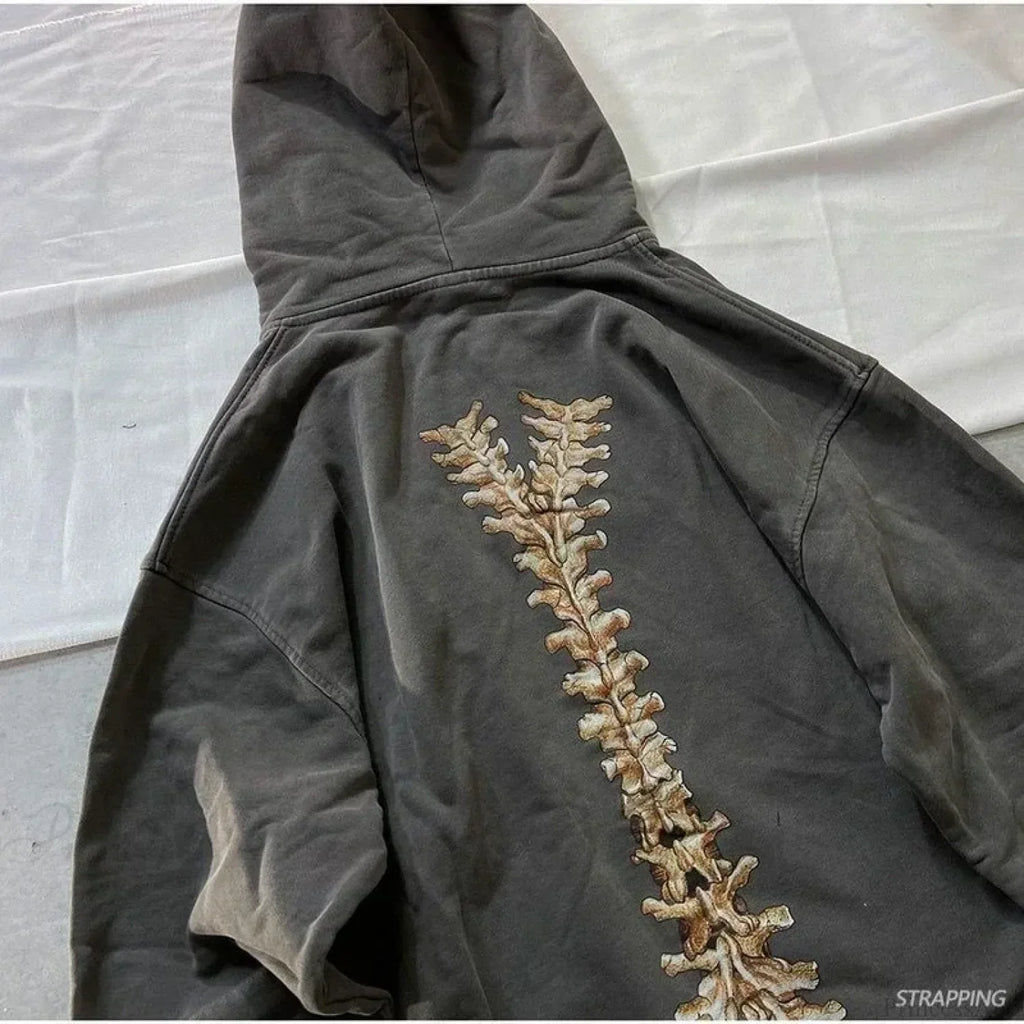 Gothic Long Sleeve Zipper Hoodie image 5