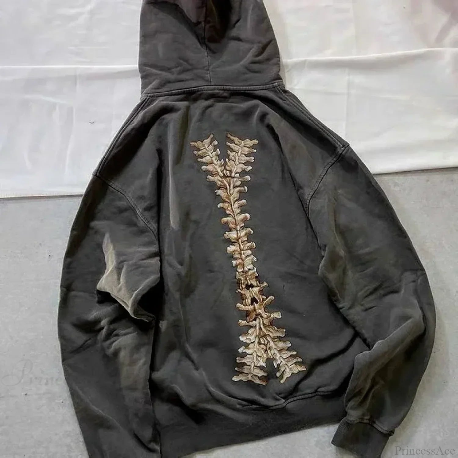 Gothic Long Sleeve Zipper Hoodie image 1