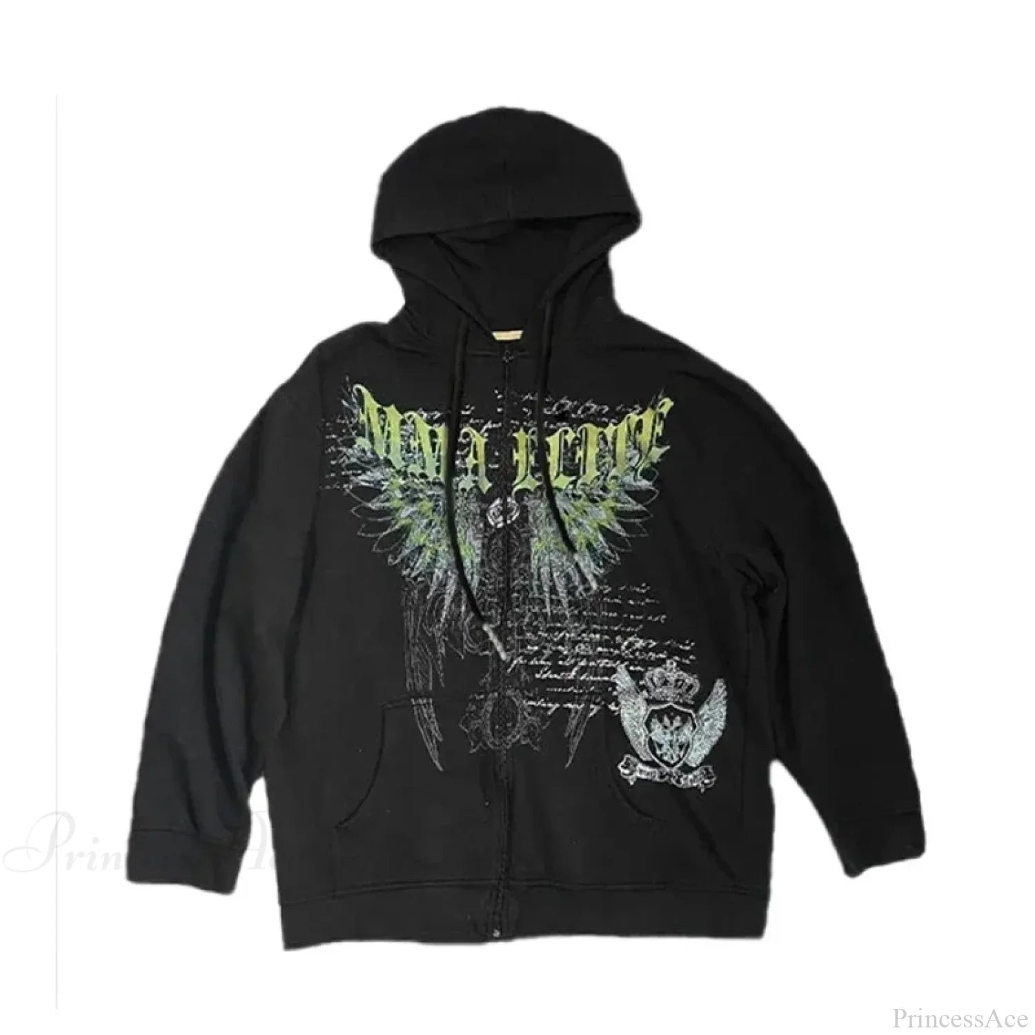 Gothic Long Sleeve Zipper Hoodie image 13