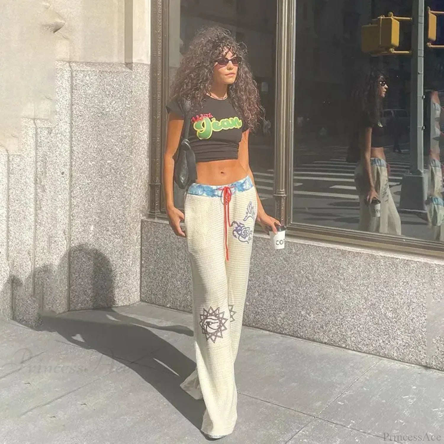 Gothic Print Y2K Women Grunge Pants image 3