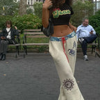 Gothic Print Y2K Women Grunge Pants image 1