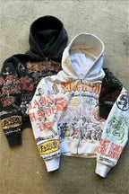 Gothic Punk Streetwear Hoodie image 4