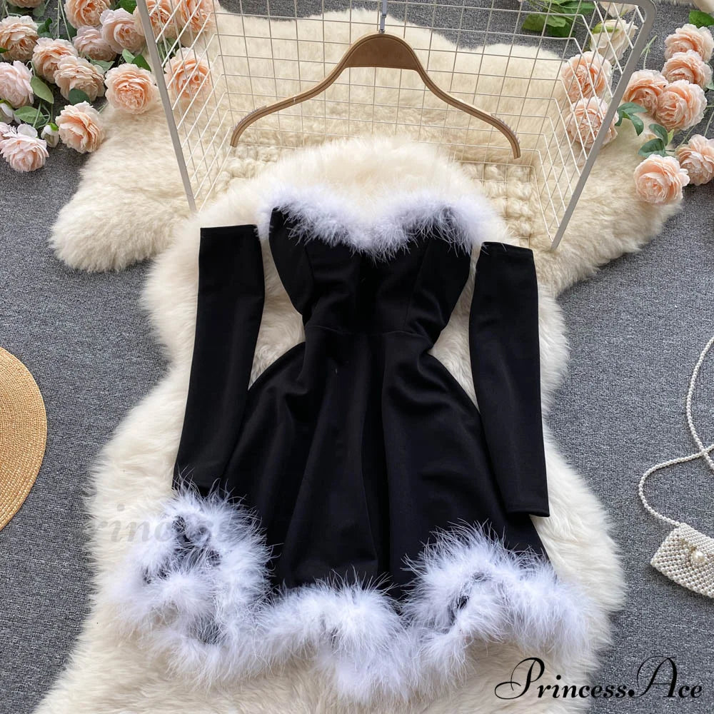 Gown Red for Backless Furry Strapless Elegant - Women Party New Year/Christmas/Femme image 25