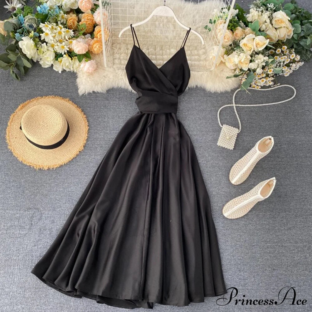Gown Spaghetti Backless V Women Neck Tank Full-Length Robe Sexy Party Strap Female Long Dresses Festive Warm-Season Vestidos image 14