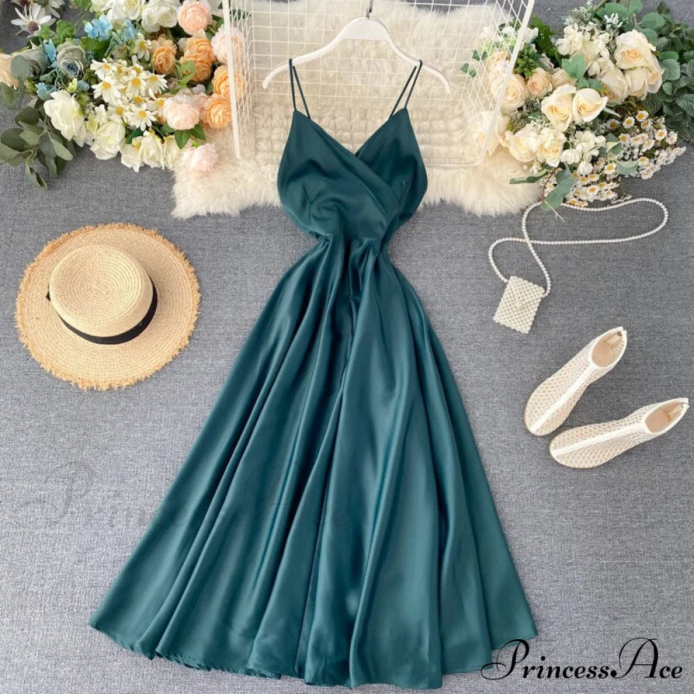 Gown Spaghetti Backless V Women Neck Tank Full-Length Robe Sexy Party Strap Female Long Dresses Festive Warm-Season Vestidos image 11