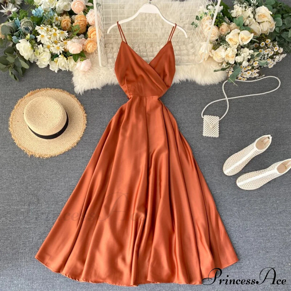 Gown Spaghetti Backless V Women Neck Tank Full-Length Robe Sexy Party Strap Female Long Dresses Festive Warm-Season Vestidos image 13