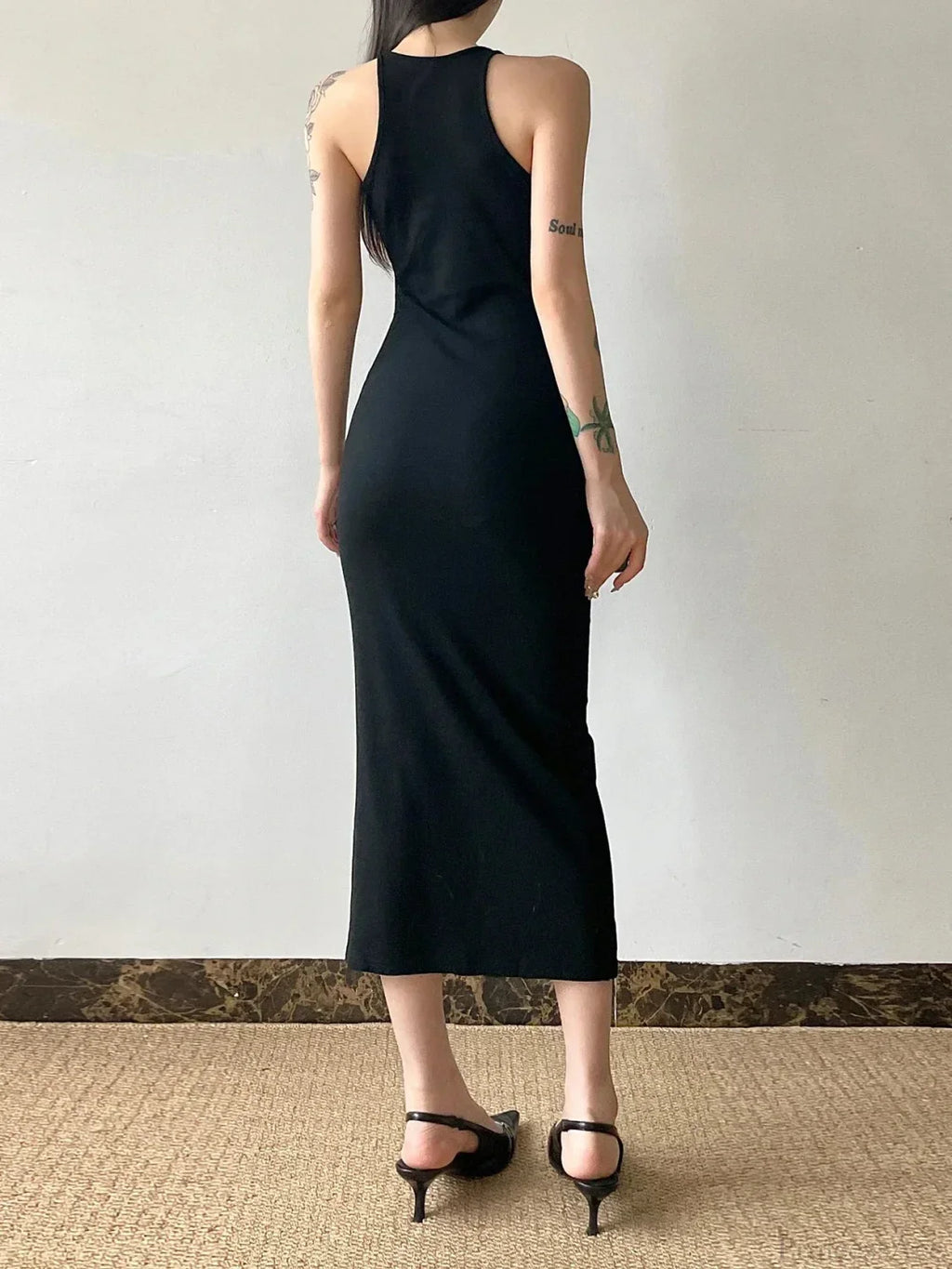 Graceful Hollow Out Spaghetti Midi Dress image 2