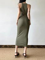 Graceful Hollow Out Spaghetti Midi Dress image 5