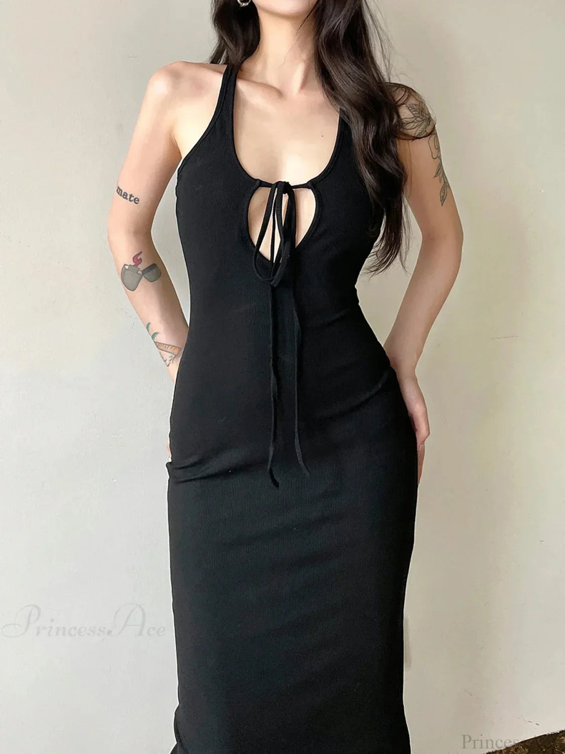 Graceful Hollow Out Spaghetti Midi Dress image 1